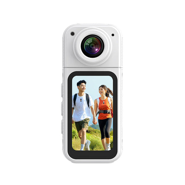 Thumb Sized 2.7K Camera With 180 Rotatable Lens & Magnet Mount Capture Your World Hands Free(White+32G) Camcorders