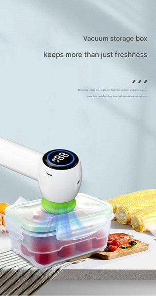 Multi Function Handheld Vacuum Sealer & Inflator With Led Display For Food Storage Jars Bags Balls(White) Vacuum Sealers