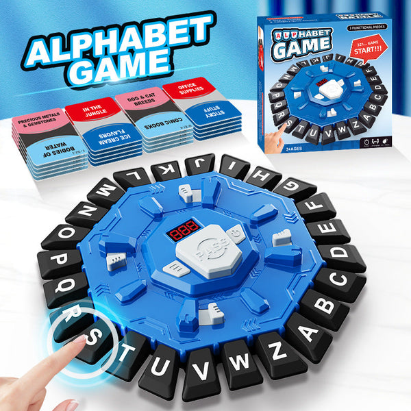 2Pc Electronic Alphabet Categories Game Fast Paced Word Challenge For Family Fun Blue Activity Toys