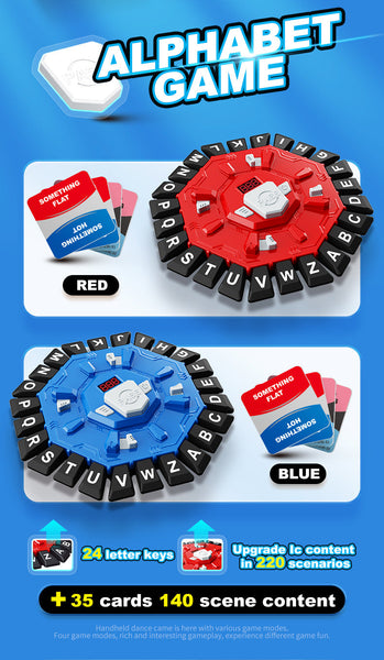 2Pc Electronic Alphabet Categories Game Fast Paced Word Challenge For Family Fun Blue Activity Toys