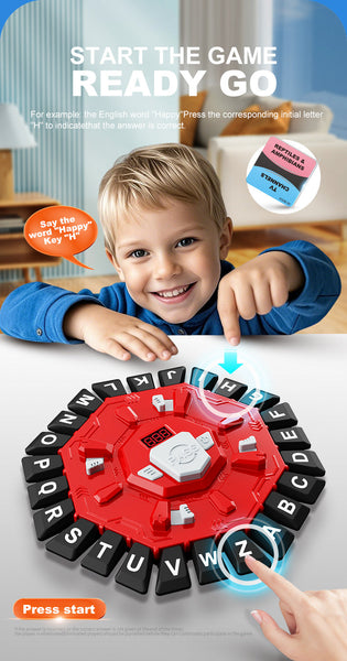 2Pc Electronic Alphabet Categories Game Fast Paced Word Challenge For Family Fun Blue Activity Toys