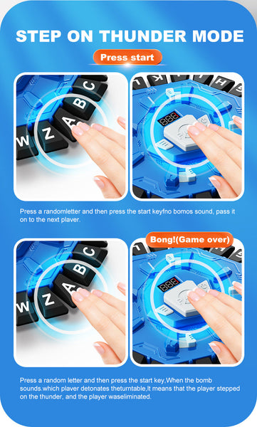 2Pc Electronic Alphabet Categories Game Fast Paced Word Challenge For Family Fun Blue Activity Toys