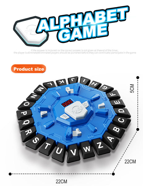 2Pc Electronic Alphabet Categories Game Fast Paced Word Challenge For Family Fun(Blue) Activity Toys