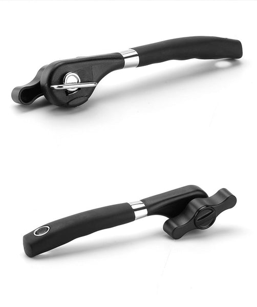 2Pc Multifunctional Safe Cut Can Opener Smooth Edge Ergonomic Handle(Black) Can Openers