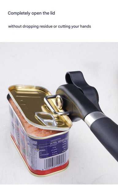 2Pc Multifunctional Safe Cut Can Opener Smooth Edge Ergonomic Handle(Black) Can Openers