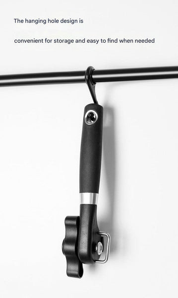 2Pc Multifunctional Safe Cut Can Opener Smooth Edge Ergonomic Handle(Black) Can Openers