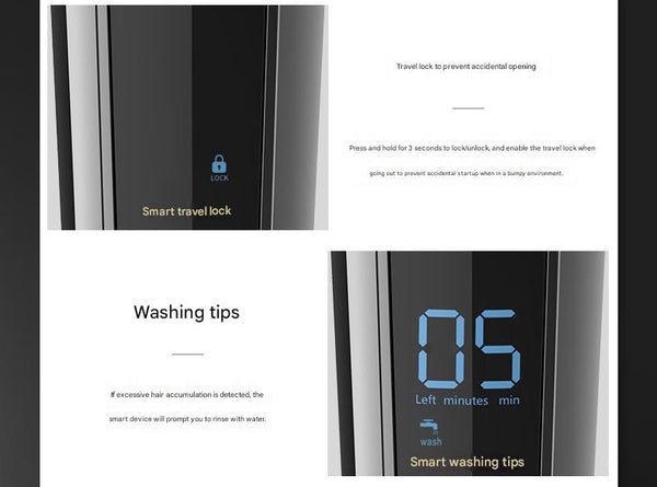 All In One Professional Men's Grooming Kit Ipx7 Waterproof Hair Clipper & Beard Trimmer With Led Display(Grey) Clippers & Trimmers