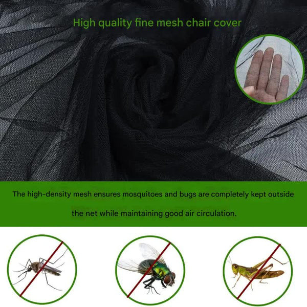 Portable Outdoor Chair Cover With Mosquito Net & Sun Canopy Uv Water Resistant Shelter Black 82*89*160Cm Insect Nets & Repellents