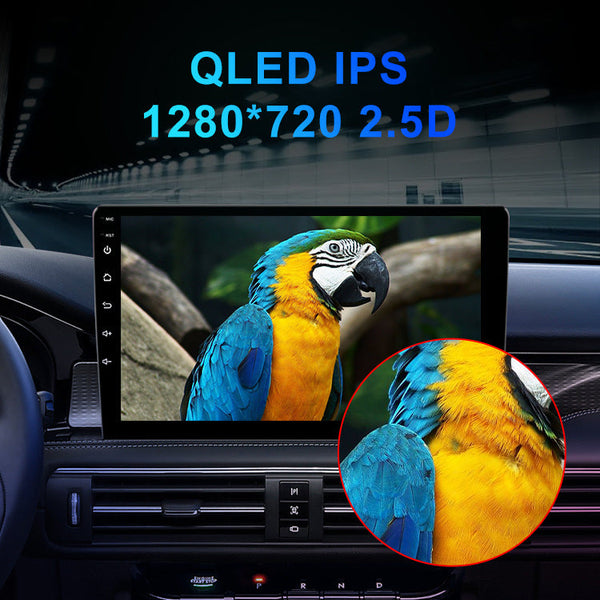 Universal 7 Inch Android Car Stereo Locator Technology Navigator Qled Hd Touchscreen 2Gb Ram 32Gb Rom Wifi Bluetooth 5.4 Carplay & Mirror Link Black I