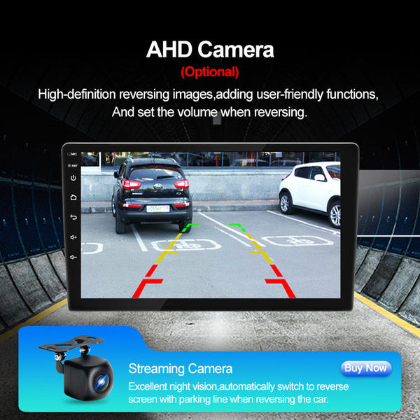 Universal 9 Inch Android Car Stereo Locator Technology Navigator Qled Hd Touchscreen 2Gb Ram 32Gb Rom Wifi Bluetooth 5.4 Carplay & Mirror Link Black I