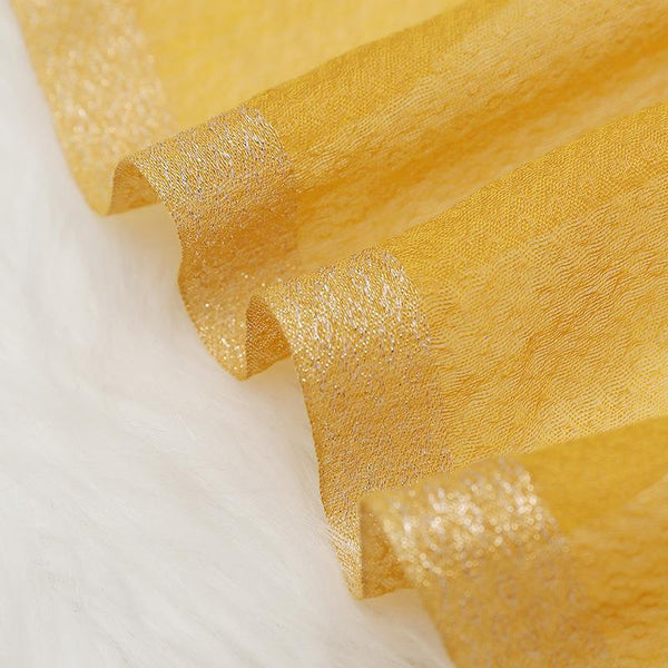 Elegant Butterfly Embroidered Scarf Shawl Large Soft Silk Blend Wrap For Women(Yellow) Scarves & Wraps