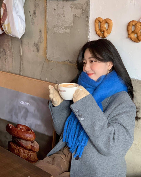 2Pc Luxuriously Soft Winter Scarf With Tassel Fringe Ultra Cozy & Warm Neck Wrap Mint Scarves & Wraps