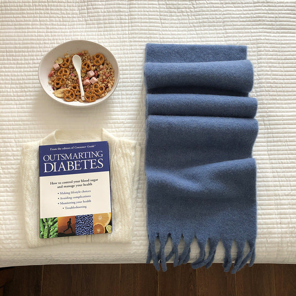 2Pc Luxuriously Soft Winter Scarf With Tassel Fringe Ultra Cozy & Warm Neck Wrap Sky Blue Scarves & Wraps