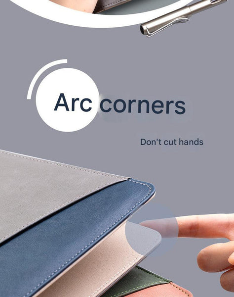 A4 Pu Leather Business Portfolio With Ring Binder Calculator & 40 Sleeves(Brown) School Supplies