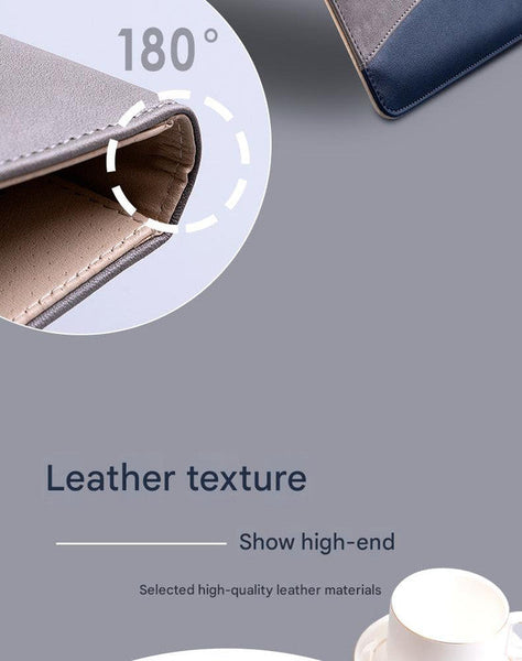 A4 Pu Leather Business Portfolio With Ring Binder Calculator & 40 Sleeves(Green) School Supplies