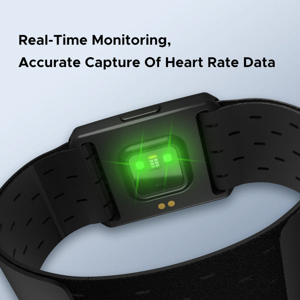 Optical Armband Heart Rate Monitor Bluetooth & Ant+ Dual Protocol, Ip67 Waterproof For Fitness Training(Black) Activity Trackers