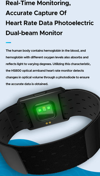 Optical Armband Heart Rate Monitor Bluetooth & Ant+ Dual Protocol, Ip67 Waterproof For Fitness Training(Black) Activity Trackers