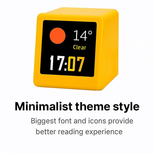 2Pc Mini Smart Wi Fi Weather Station Clock Desktop Digital With Hd Ips Screen Customizable Gif Display & 3 Day Forecast White Alarm Clocks & Clock Rad