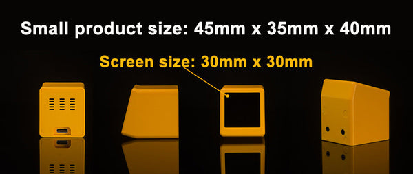 2Pc Mini Smart Wi Fi Weather Station Clock Desktop Digital With Hd Ips Screen Customizable Gif Display & 3 Day Forecast Yellow Alarm Clocks & Clock Ra