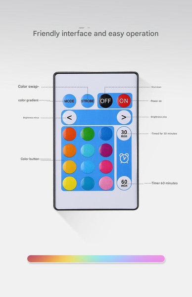 Pea Projection Led Night Light Multi Color Atmosphere Lamp With Remote & Touch Control Usb Rechargeable(White) Night Lights