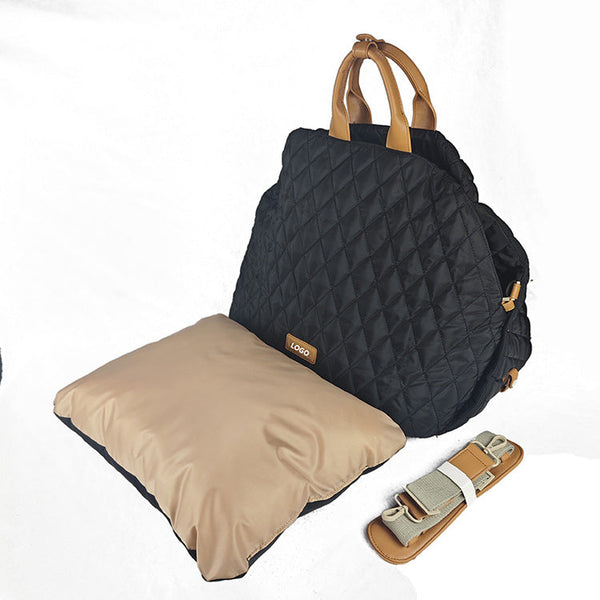 Luxury Quilted 2 In 1 Pet Travel Carrier & Booster Seat For Small Dogs(Black) Pet Transport