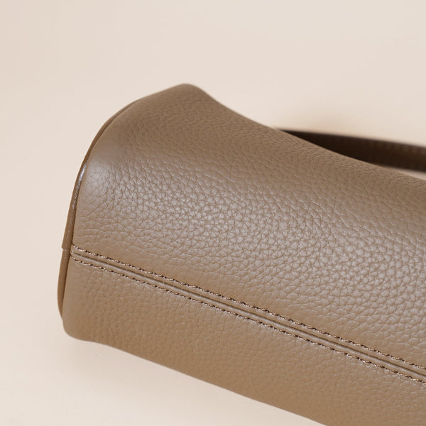 Genuine Leather Boston Bag Mini Barrel Crossbody & Top Handle Purse(Black) Women's Bags & Handbags