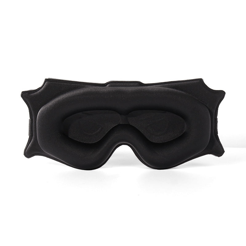 3Pc 6D Contoured Zero Pressure Sleep Mask 360 Light Blocking Eye With Adjustable Strap(Black) Sleep Masks