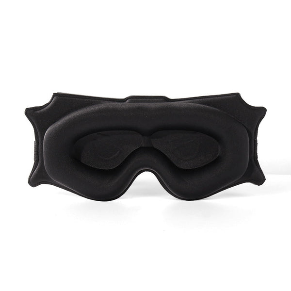 3Pc 6D Contoured Zero Pressure Sleep Mask 360 Light Blocking Eye With Adjustable Strap(Black) Sleep Masks