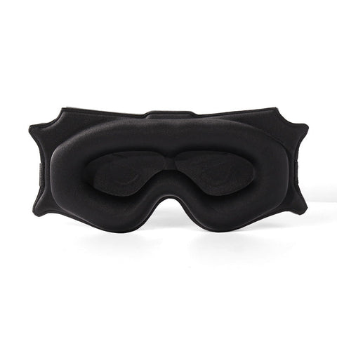 3Pc 6D Contoured Zero Pressure Sleep Mask 360 Light Blocking Eye With Adjustable Strap(Black) Sleep Masks