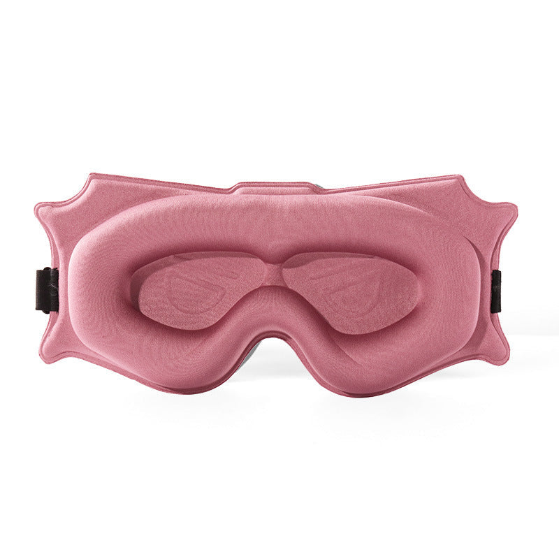 3Pc 6D Contoured Zero Pressure Sleep Mask 360 Light Blocking Eye With Adjustable Strap(Pink) Sleep Masks