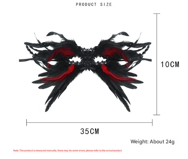 Black Mysterious Gothic Feather Masquerade Mask Angel Wing Venetian Party Costume Masks