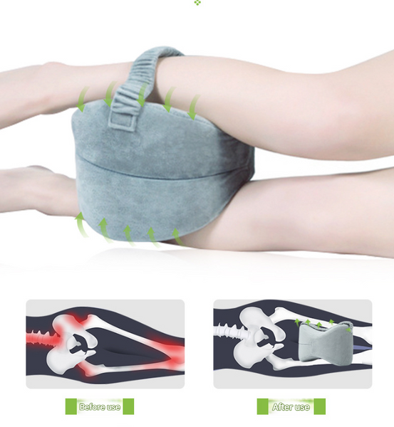 Blue Ergonomic Memory Foam Knee Pillow For Side Sleepers Leg Positioner Sciatica Back Hip & Joint Pain Relief Other Orthopaedic Products