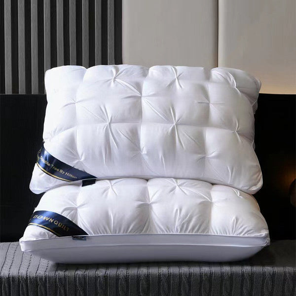 White Luxury Adjustable Bed Pillow Set (2 Pack) Hotel Quality Down Alternative For Ultimate Neck Support & Comfort Pillows