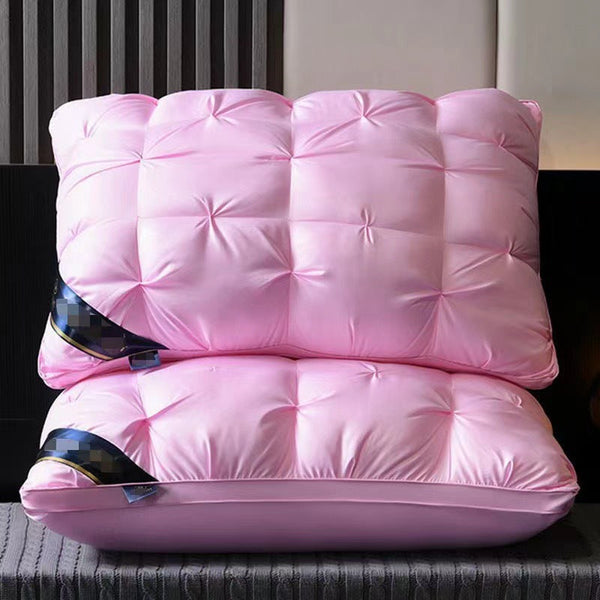 Pink Luxury Adjustable Bed Pillow Set (2 Pack) Hotel Quality Down Alternative For Ultimate Neck Support & Comfort Pillows