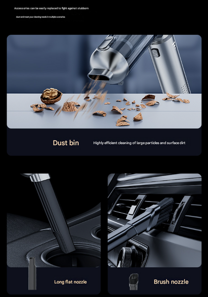 Silver And Purple 4 In 1 Cordless Handheld Vacuum Cleaner Powerful 16Kpa Suction With Brushless Motor Blower & Air Pump Vacuum Cleaners