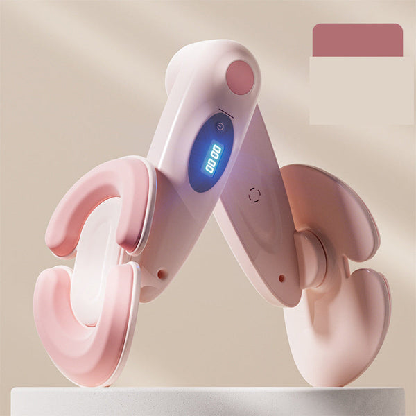 Pink Smart Kegel & Thigh Master With Digital Counter Adjustable Pelvic Floor Trainer For Women's Home Workout Thigh Exercisers