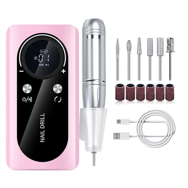White Professional Rechargeable Nail Drill Machine 45000Rpm Portable E File Kit For Acrylic Gel Polishing & Manicure Electric Files & Tools