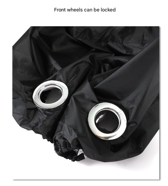 Size M Black And Orange All Weather 210D Bicycle Cover Waterproof & Uv Proof Outdoor Bike Protector With Lock Hole Storage Bag Bike Covers