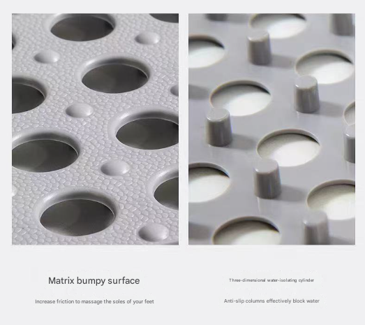 Green And Pink Diy Interlocking Non Slip Floor Tiles 18 Pack Pvc Drainage Mat For Shower & Bathroom Safety Other Flooring & Tiles