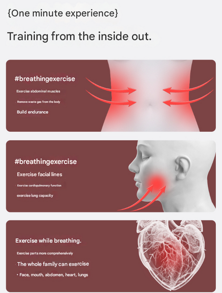 Blue Breathing Exerciser & Respiratory Muscle Trainer Lung Capacity Core Pelvic Floor Fitness Tool Other Health Care