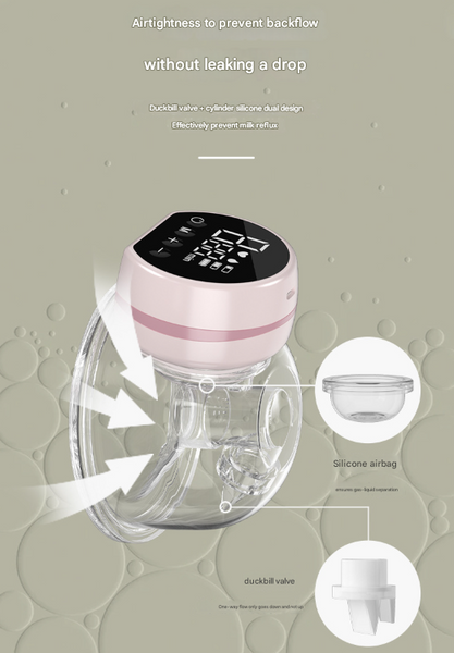 Pink Hands Free Wearable Electric Breast Pump Portable Quiet & Rechargeable With Led Display Electric Breast Pumps