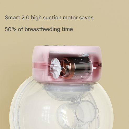 Pink Hands Free Wearable Electric Breast Pump Portable Quiet & Rechargeable With Led Display Electric Breast Pumps