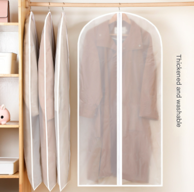 Black Edge 10 Pack Hanging For Closet Storage Translucent Dust Proof Suit Covers Washable & Reusable Coat Protectors (2 Sizes) Garment Bags