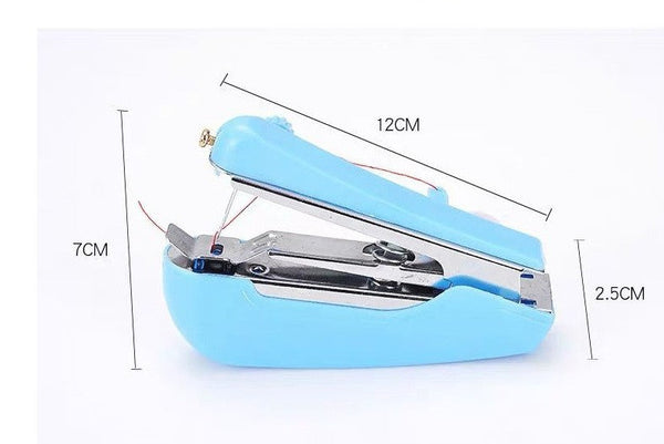 2 Pcs White Mini Handheld Sewing Machine Manual Stitching Tool For Quick Fabric Repairs Sewing Machines