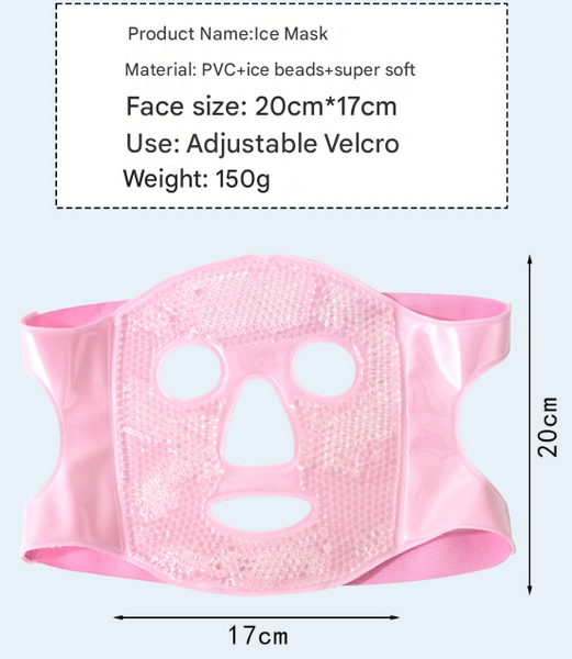 Green Reusable Cooling Gel Bead Face Mask And Eye Set Soothing Therapy For Puffy Eyes Headaches Facial Relaxation Skin Masks