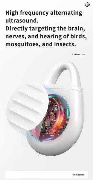 2 Pcs Yellow Portable Ultrasonic Pest Repeller Rechargeable Mosquito & Bird Repellent Device | 3 Mode For Indoor Outdoor Camping Ultrasonic Pest Repel