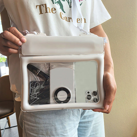 2 Pcs White Cute Floating Waterproof Pouch Touch Sensitive Screen & Adjustable Strap Cases Covers & Skins