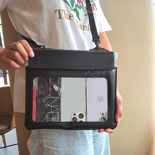 2 Pcs Black Cute Floating Waterproof Pouch Touch Sensitive Screen & Adjustable Strap Cases Covers & Skins