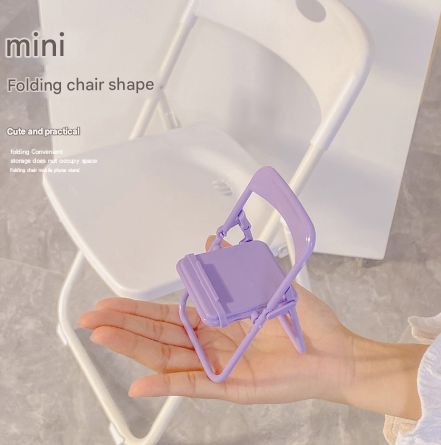 Color Mixing Adorable Mini Folding Chair Phone Stand 4 Pack Cute Desktop Holder For Hands Free Viewing Mounts & Holders