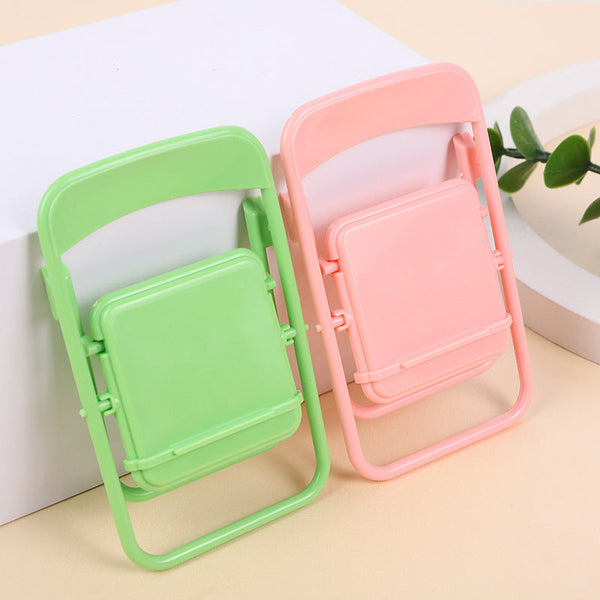 Color Mixing Adorable Mini Folding Chair Phone Stand 4 Pack Cute Desktop Holder For Hands Free Viewing Mounts & Holders